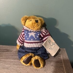Boyds Bears Bearwear Edie Bean Bruin Plush 1993 Sweater Outfit w/ Tags Vintage